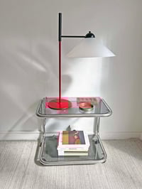 Image 2 of //SOLO ALQUILER//  LÁMPARA DE MESA ROJA Y NEGRA, AÑOS 70