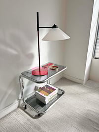 Image 3 of //SOLO ALQUILER//  LÁMPARA DE MESA ROJA Y NEGRA, AÑOS 70