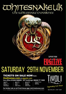 Image of SAT 29th Nov: Fugitive Live at The Tivoli, Buckley