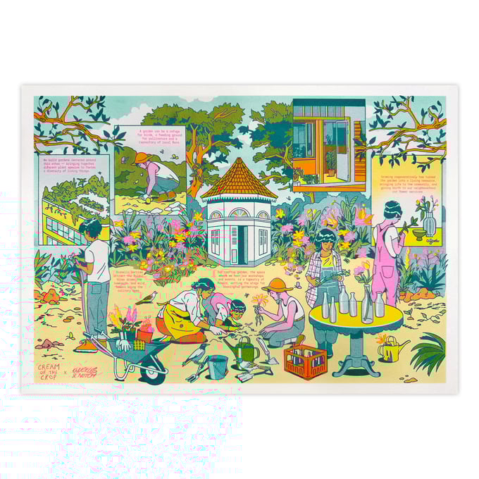 Image of Knuckles & Notch x Cream of the Crop Collaboration Risograph Print!