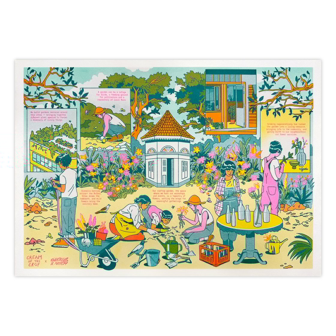 Image of Knuckles & Notch x Cream of the Crop Collaboration Risograph Print!