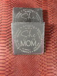 Image 1 of Engraved Slate Coasters - Inspirational Mom Affirmations - Set of 4