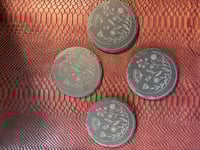 Image 2 of Engraved Floral Slate Coaster – Botanical Moon Design