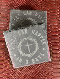 Image 3 of Engraved Slate Christian Easter Coaster Set: Faith-Based Home Decor