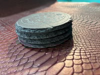 Image 3 of Engraved Floral Slate Coaster – Botanical Moon Design