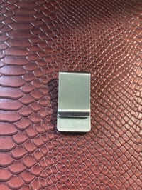 Image 3 of Engraved Walnut Wood Viking Money Clip - Norse Warrior Stainless Steel