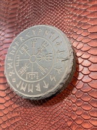 Image 5 of Engraved Vegvisir Viking Rune Coaster Set – Slate Stone Drink Coasters