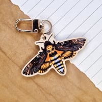 Image 1 of African Death's-Head Hawkmoth Keychain [two-sided]