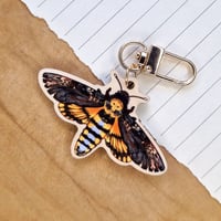 Image 2 of African Death's-Head Hawkmoth Keychain [two-sided]