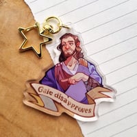 Image 2 of BG3 | Gale Disapproves Keychain [two-sided]