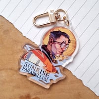 Image 1 of Disco Elysium | Kim Sunrise Parabellum Keychain [two-sided]