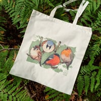 Image 1 of Round Birds Tote Bag