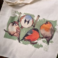 Image 2 of Round Birds Tote Bag