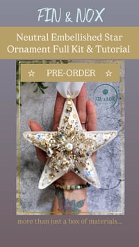 Image 1 of PRE-ORDER for The NEUTRAL Embellished Star Ornament Full kit & Tutorial 