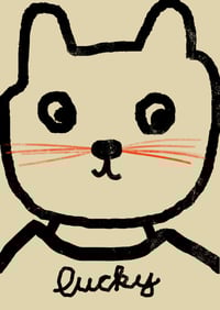 Image 2 of Postkarte - lucky cat, Weiss