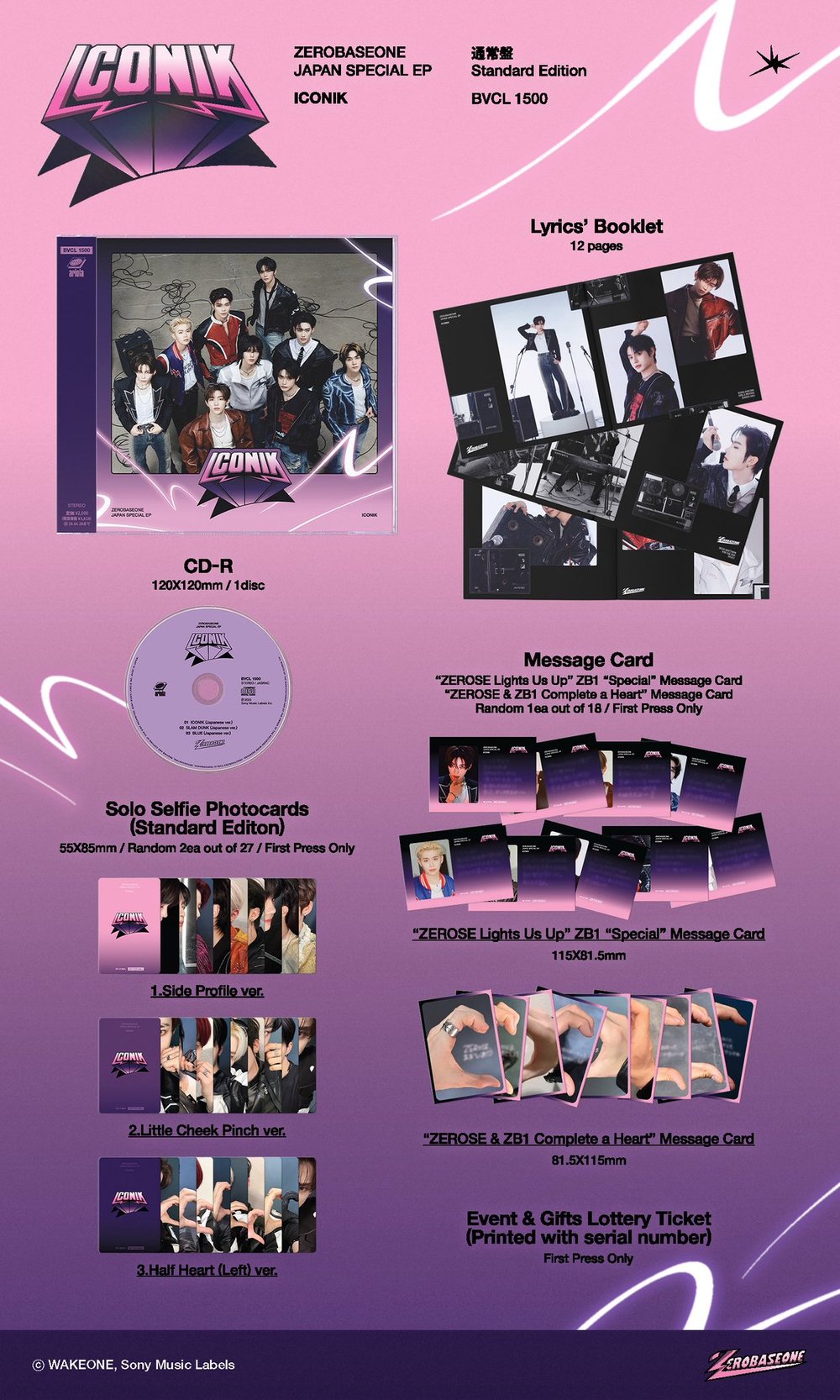 Image of [PRE-ORDER] ZEROBASEONE ‘ICONIK’ Japan Special EP (Standard Edition)