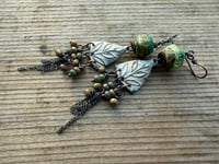 Image 7 of About Leaves and Rain earrings . One of a kind