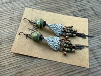 Image 11 of About Leaves and Rain earrings . One of a kind
