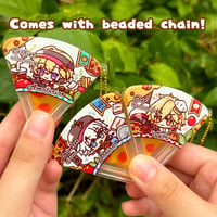 Image 2 of HSR Pizza Keychains 🍕✨ - Phainon, Mydei, Aventurine 
