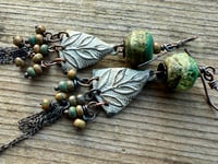 Image 8 of About Leaves and Rain earrings . One of a kind