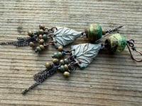 Image 14 of About Leaves and Rain earrings . One of a kind