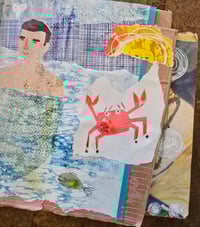 Image 5 of Soft Alchemy Handmade Art Journal – Seaside Collage, Vintage & Painted Pages 