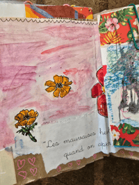 Image 8 of Soft Alchemy Handmade Art Journal – Seaside Collage, Vintage & Painted Pages 