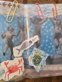 Image 3 of Soft Alchemy Handmade Art Journal – Seaside Collage, Vintage & Painted Pages 