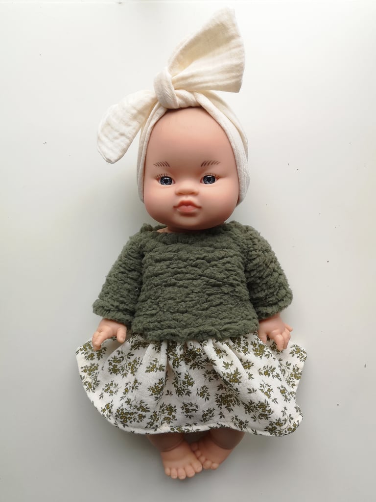 Tenue pull sherpa kaki