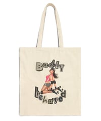 Image 1 of Badly Behaved Cotton Canvas Tote Bag
