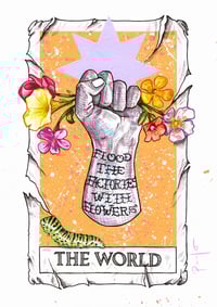 Image 2 of Flood the factories- pack of three stickers 8.5cm x 5.5cm