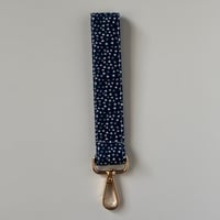 Geometric Blue Wristlet