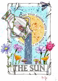 Image 2 of Feed your garden sticker- pack of three 8.5 x 5.5cm