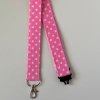 Image 2 of Pink Polka Dot Lanyard