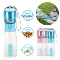 PawPal 3-in-1 Portable Pet Water Bottle & Feeder