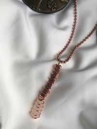 Image 3 of Selenite & Copper Long Drop Pendant 