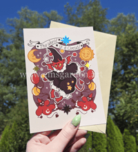 Image 1 of 𝕿𝖍𝖎𝖘 𝖜𝖔𝖗𝖑𝖉 𝖎𝖘 𝖆 𝖈𝖎𝖗𝖈𝖚𝖘 art card with envelope