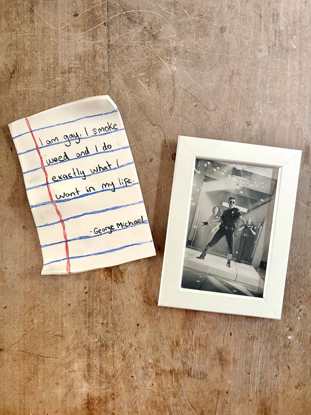 Image of George Michael ‘I smoke’ Porcelain note