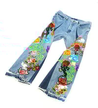 Image 1 of Flower Bouquet Denim Pants