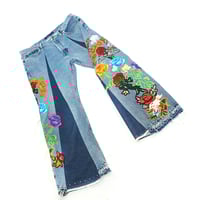 Image 2 of Flower Bouquet Denim Pants