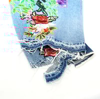 Image 3 of Flower Bouquet Denim Pants