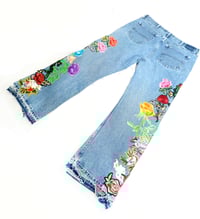 Image 4 of Flower Bouquet Denim Pants