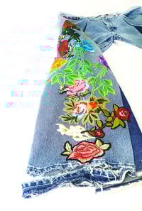 Image 5 of Flower Bouquet Denim Pants