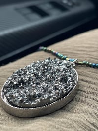 Image 3 of Celestial 3D Oval Pendant Necklace 