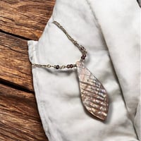 Organic Mother of Pearl Leaf Necklace