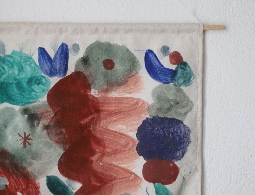 Image of PAINTED FLOWERS TEXTILE PRINT