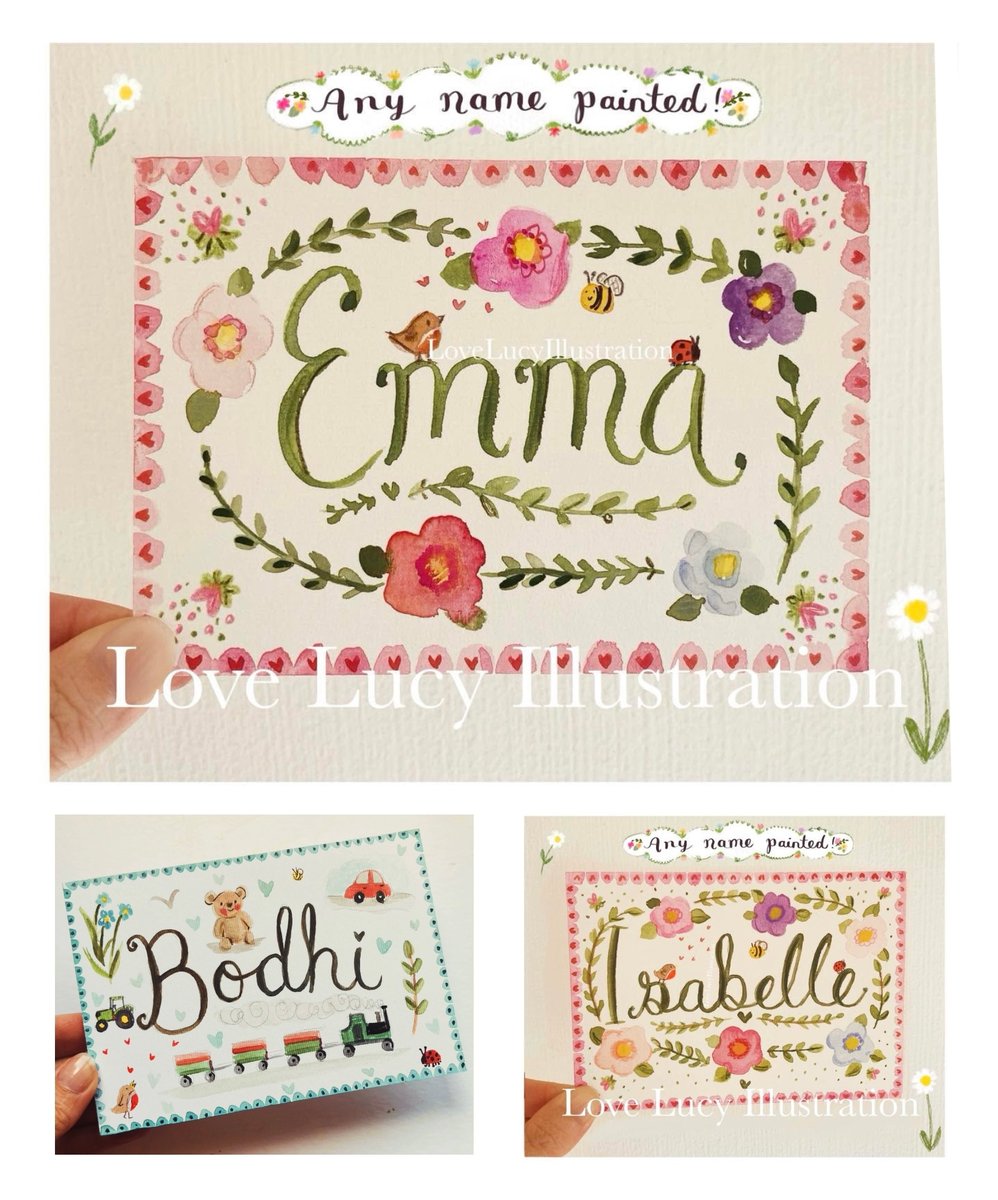 Love Lucy Illustration — Handpainted Pretty Name Picture