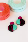 Pendientes PLUG&PLAY azul y negro