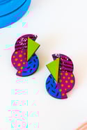 Pendientes PLUG&PLAY granate, verde y azul