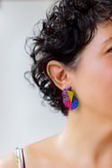 Pendientes PLUG&PLAY granate, verde y azul